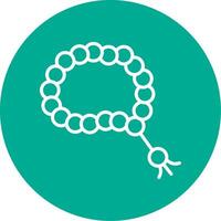 tasbih multi color circulo icono vector