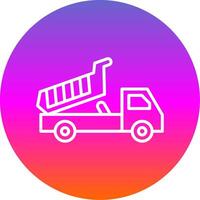 Tipper Line Gradient Circle Icon vector