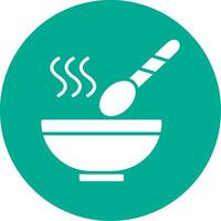 Soup Multi Color Circle Icon vector