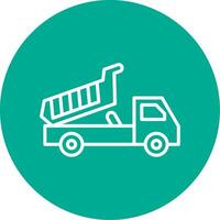 Tipper Multi Color Circle Icon vector