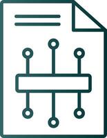 Workflow Line Gradient Icon vector