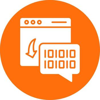 Binary Code Multi Color Circle Icon vector