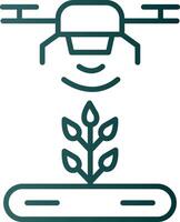 automático irrigador línea degradado icono vector