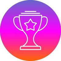 Trophy Line Gradient Circle Icon vector