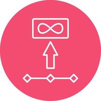 Unlimited Storage Multi Color Circle Icon vector
