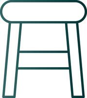 Stool Line Gradient Icon vector