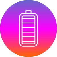 Battery Line Gradient Circle Icon vector