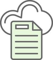 Cloud Data Fillay Icon Design vector