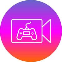 Live Stream Line Gradient Circle Icon vector