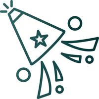 Party Hat Line Gradient Icon vector