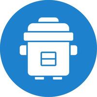 Pressure Cooker Multi Color Circle Icon vector