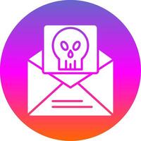 Spam Glyph Gradient Circle Icon Design vector