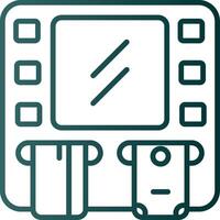 Cash Point Line Gradient Icon vector