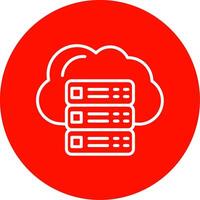 Cloud Servers Multi Color Circle Icon vector