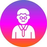 Professor Glyph Gradient Circle Icon Design vector