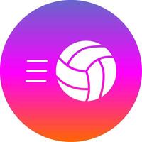 Volley Ball Glyph Gradient Circle Icon Design vector