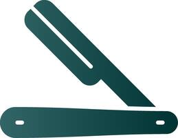 Straight Razor Glyph Gradient Icon vector