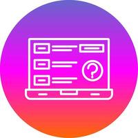 Question Line Gradient Circle Icon vector