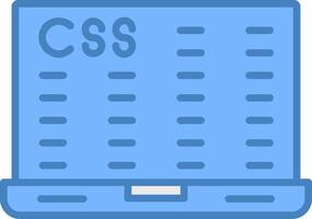Data Encryption Line Filled Blue Icon vector