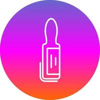 Ampoule Line Gradient Circle Icon vector