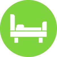 Bed Multi Color Circle Icon vector