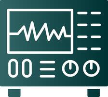 Oscilloscope Glyph Gradient Icon vector