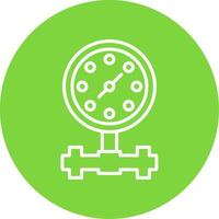 Pressure Gauge Multi Color Circle Icon vector