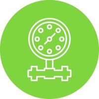 Pressure Gauge Multi Color Circle Icon vector