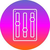 Music Adjust Line Gradient Circle Icon vector