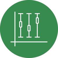 Box Plot Multi Color Circle Icon vector