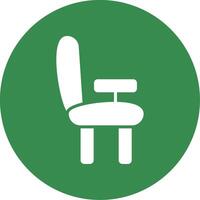 Desk Chair Multi Color Circle Icon vector