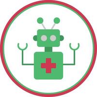 Nurse Flat Circle Icon vector