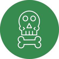 Skull Multi Color Circle Icon vector