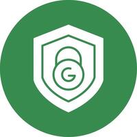Social Media Security Multi Color Circle Icon vector