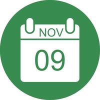 November Multi Color Circle Icon vector