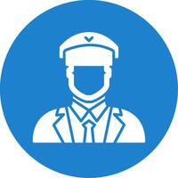Pilot Multi Color Circle Icon vector