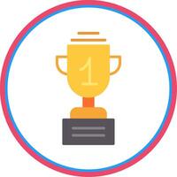 Trophy Flat Circle Icon vector