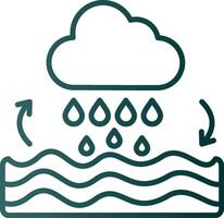 Water Cycle Line Gradient Icon vector