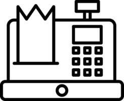 Cash Register Line Gradient Icon vector