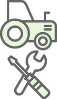 Machines Maintenance Fillay Icon Design vector