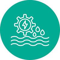 Hydro Power Multi Color Circle Icon vector