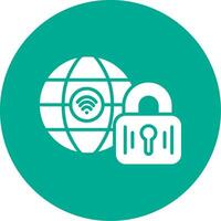 Internet Multi Color Circle Icon vector