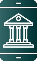 Mobile Banking Glyph Gradient Icon vector