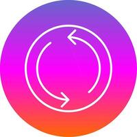 Repeat Line Gradient Circle Icon vector