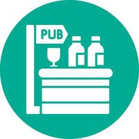 pub multi color circulo icono vector