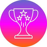Star Line Gradient Circle Icon vector