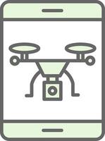 Drone Fillay Icon Design vector