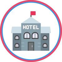 Hotel Flat Circle Icon vector