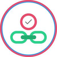 Hyperlink Flat Circle Icon vector