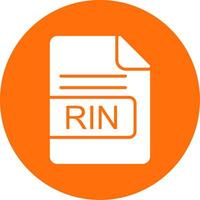 RIN File Format Multi Color Circle Icon vector